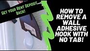 How to Remove Adhesive Wall Hooks with NO TAB!! Great Tip for Renters!
