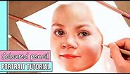 Coloured Pencil Portrait Tutorial: How to Draw a Face in Coloured Pencil | Part 1