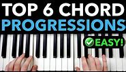 6 BEST Chord Progressions for Piano Beginners EASY