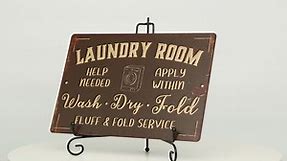 Putuo Decor Laundry Sign,Laundry Room Door Decor,12x8 Inches Aluminum (Laundry Room)