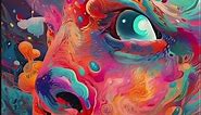 Psychedelic Face Visuals - A Mind-Bending and Colorful Journey Through the Human Mind #trippy #art