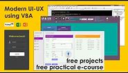 VBA UI UX-1: Build Professional UI with UserForm. Lots of design tips. Project download free.