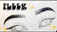 HOW TO DRAW EYEBROWS on FLEEK | My EASY Drawing Technique ♡