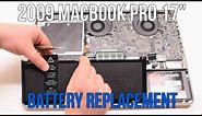 2009 Macbook Pro 17" A1297 Battery Replacement
