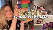 How Many HARRY POTTER Books Can I Read In 24 HOURS!? - 24 Hour Read-a-thon