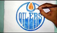 How to draw the Edmonton Oilers logo