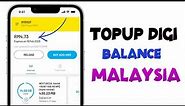 How to Topup Digi Prepaid Balance| Reload RM Digi Sim Malaysia