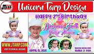 How to Make Unicorn Birthday Tarpaulin Template for Birthday