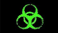 Biohazard Symbol Flickering 2D Animation