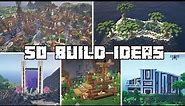 50+ Build Ideas for your Minecraft Survival World!