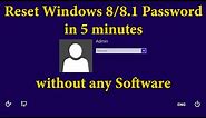 How to Reset Windows 8/8.1 Password without any software
