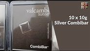 10 x 10g Silver Valcambi CombiBar