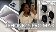 iphone 15 Pro Max natural titanium UNBOXING (1 terabyte) + Best camera settings