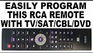 Program RCA RCE003Rwd 3 Device Remote with TV