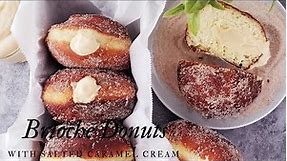 Salted Caramel Brioche Donuts