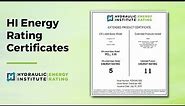 Energy Rating Certificates | Hydraulic Institute