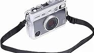 khanka Protective Clear Hard Camera Case Compatible with Fujifilm Instax Mini Evo Instant Camera, with Shoulder Strap