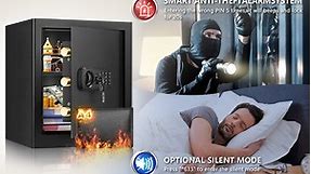 This home safe is equipped with SILENT MODE & ALARM REMINDER