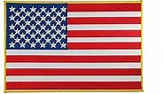 11'' Large US Flag Embroidered Iron on Patch for MC Biker Vest DIY