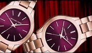 Michael Kors Women's Slim Runway Rose Gold-Tone Stainless Steel Bracelet Watch 42mm MK3436 - MK 3436