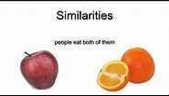 Apples and Oranges - How to compare apples and oranges