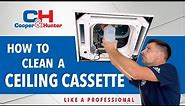 Cleaning Ductless Ceiling Cassette Air Conditioner (Cooper&Hunter)