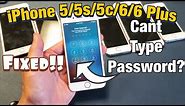 iPhone 5, 5s, 5c, 6, 6 Plus: Can't Type Password or Passcode? FIXED!