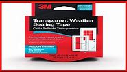 3M Interior Transparent Weather Sealing Tape for Windows and Doors, Moisture Resistant Tape