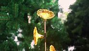 Glintoper Solar Lights, 2 Pack Outdoor Decorative Sunflower Lights, 30 Inch Waterproof Solar Powered Garden Figurine Stakes with 6 Flowers, Warm White LED Landscape Lighting for Patio Yard Pathway