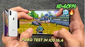 iPhone XS HD+60FPS 🔥 / PUBG TEST IN iOS 16.4 🥶 / BETTER THAN OTHER iOS?! 😍