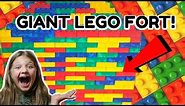 Building a GIANT LEGO Fort Out of GIANT LEGOS Building Blocks