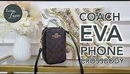 THE BAG REVIEW: COACH EVA PHONE CROSSBODY | HOW MANY PHONES CAN FIT INSIDE | WHEN WORN