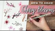 How to Draw Cherry Blossom Flowers! | DOODLE WITH ME + Tutorial!