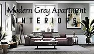 Modern Grey Apartment Interior, Living Room Decorating Ideas