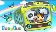 Baby Panda Bus Driver | Wheels on the Bus | Number Song, Car Song | Nursery Rhymes | BabyBus