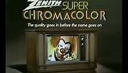 Zenith 'Big Screen' TVs Commercial (1972)