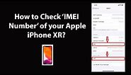 How to Check IMEI Number of your Apple iPhone XR?