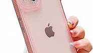 YUMUPIFE Compatible with iPhone 14 6.1 inch Case，Glitter Bling Cute Clear for Women Girls Case Soft TPU Silicone Shockproof Case Designed for iPhone 14-Pink