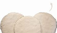 Ei Circular 15.5” Stepping Stones with Ground Stakes - Home or Garden Step Stones for Outdoor Walkway or Pathway Pavers - Resin Material (16, Beige Limestone)