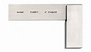 Starrett Precision Steel Square - Professional Grade, High-Accuracy Tool for Machinists & Woodworkers, Durable Construction, 4-Inch Size - 3020-4