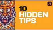10 HIDDEN Adobe Illustrator Tips You Must Know! (Easily Master Adobe)