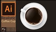 Photo Realistic Vector Coffee Cup in Adobe Illustrator