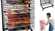 ODOXIA Art Drying Rack for Classroom | Functional & Mobile Paint Drying Rack | 19 Removable Shelves | Canvas Rack Art Storage | Painting Drying Rack with Wheels | Stack Rack for Painting, and More