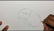 How to draw a computer mouse step by step