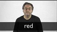 How to pronounce RED in British English