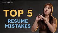 Top 5 Worst Resume Mistakes (With Bad Resume Examples)