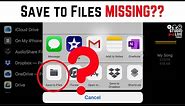 Where is "Save to Files"? (iPhone/iPad)