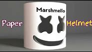 How To Make Marshmello Helmet At Home|How to Make Paper Things|Marshmello Mask Making|Marshmallow