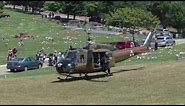 USA RAN UH-1 Huey Helicopter Start & departure from the Lone Tree Cemetery