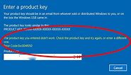 How to fix "The product key you entered didn't work windows 10" error code 0xc004f050